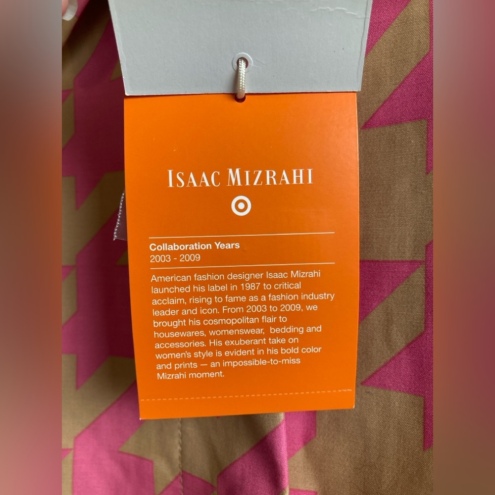Isaac Mizrahi for Target Houndstooth Trench Coat NWT Pink Tan Size S - Picture 4 of 14